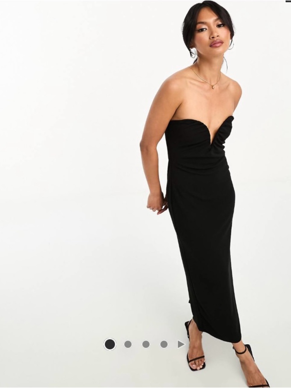 New without tag River Island Strapless Black Maxi Dress